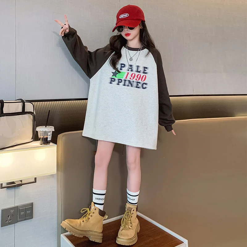Teens Outerwear Girl Spring Long Tops Letter Print Oversize Big Girl T-shirt 10 12 13 14 15 years old
Teens Outerwear Girl Spring Long Tops Letter Print Oversize Big Girl T-shirt 10 12 13 14 15 years old