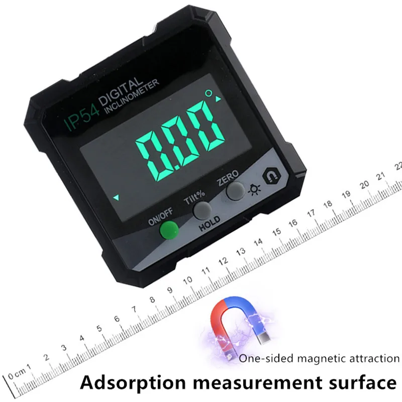 

IP54 4*90° Digital Inclinometer Angle Protractor Backlight Protractor Slope Meter Single-side Magnetic Electronic Goniometer