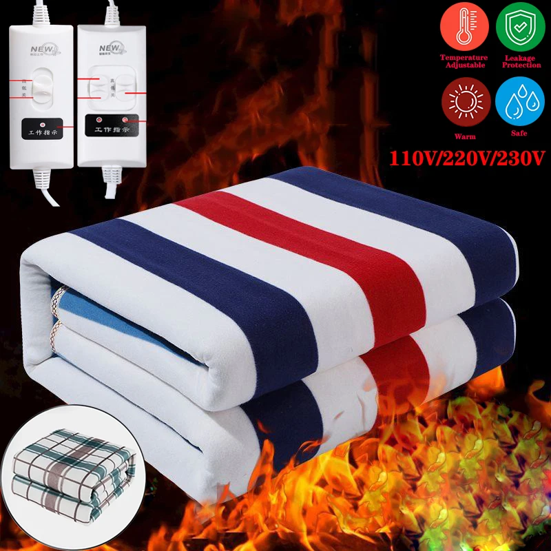 Electric Heater Blanket 220V Thicker Stripe Heating Carpet for Double Warm Winter Blanket Plush Sheets Car Mattress Bedroom
Electric Heater Blanket 220V Thicker Stripe Heating Carpet for Double Warm Winter Blanket Plush Sheets Car Mattress Bedroom