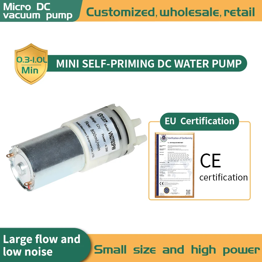Micro Mini Self-prime Dc Water Pump high Pressure 0.3-1.0l/min For Beauty EquipmentVN2703PW
Micro Mini Self-prime Dc Water Pump high Pressure 0.3-1.0l/min For Beauty EquipmentVN2703PW