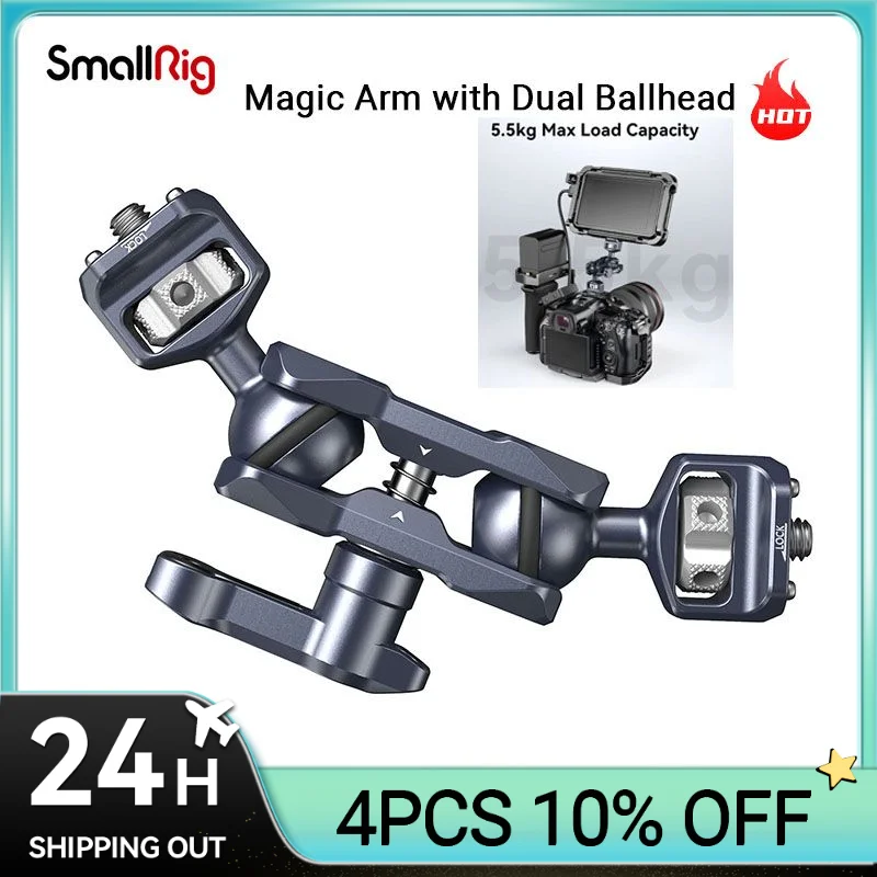 Magic Arm Flexible Articulating Arm with 1/4” Screws, Field Monitor Mount with Dual Ballhead, Aluminum Adjustable Magic Arm 3873
Magic Arm Flexible Articulating Arm with 1/4” Screws, Field Monitor Mount with Dual Ballhead, Aluminum Adjustable Magic Arm 3873