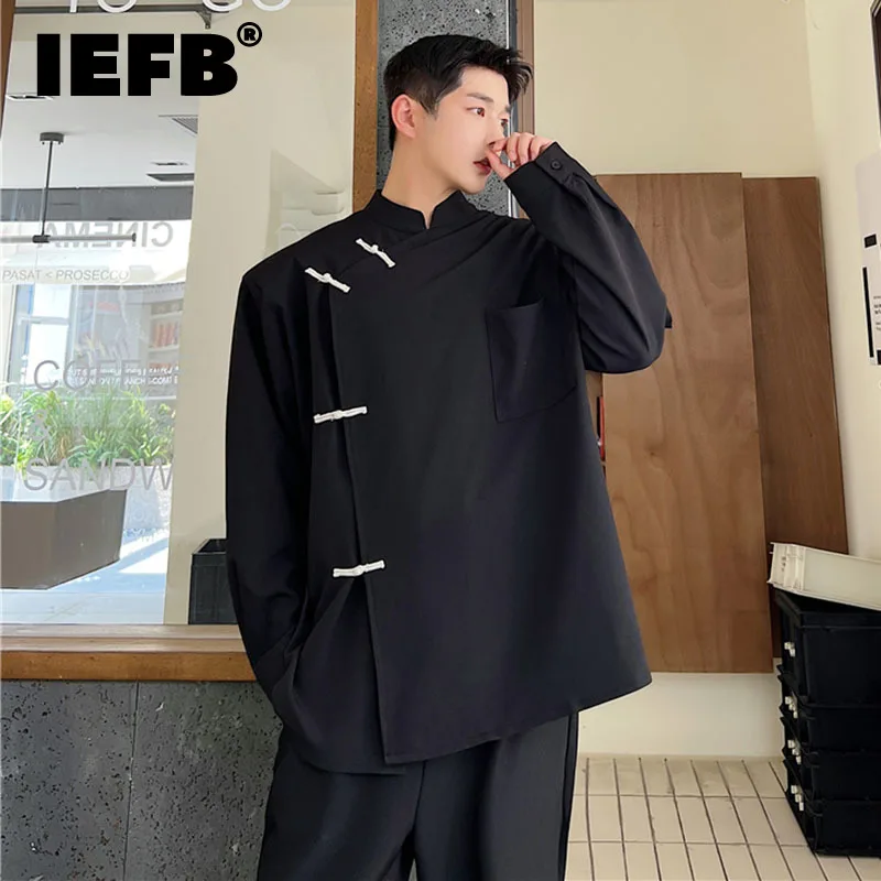 IEFB Chinese Style Long Sleeve Shirt Men Button Decoration Loose Solid Color New Fashion Stand Collarmale Top Pocket 9A8045
IEFB Chinese Style Long Sleeve Shirt Men Button Decoration Loose Solid Color New Fashion Stand Collarmale Top Pocket 9A8045