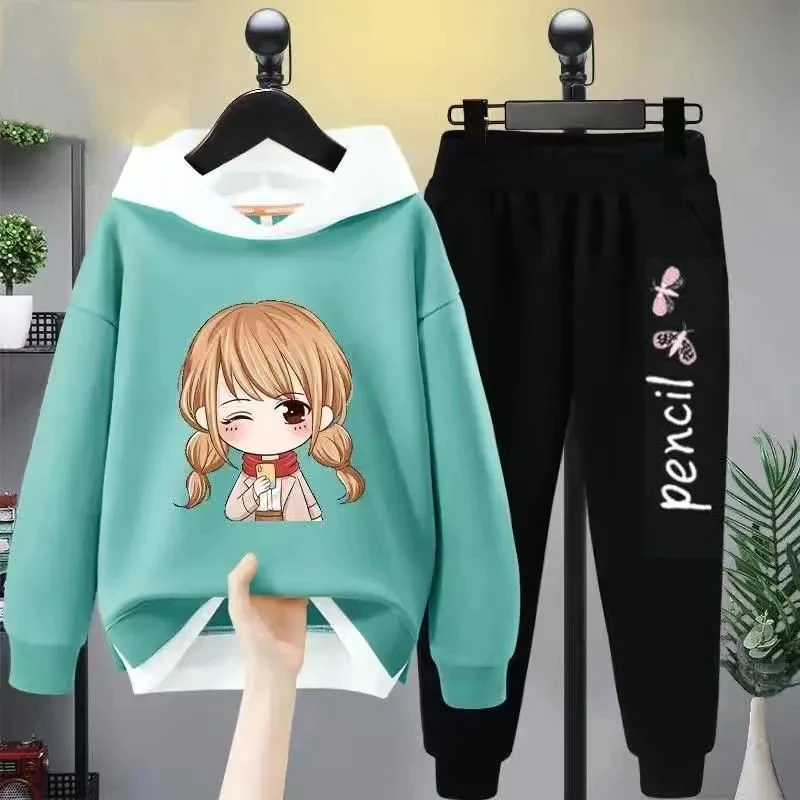 Girls Casual 2 Piece Set Cartoon Hooded Coat+T-shirt+Pants Student Tracksuit kids clothes fashion clothes
Girls Casual 2 Piece Set Cartoon Hooded Coat+T-shirt+Pants Student Tracksuit kids clothes fashion clothes