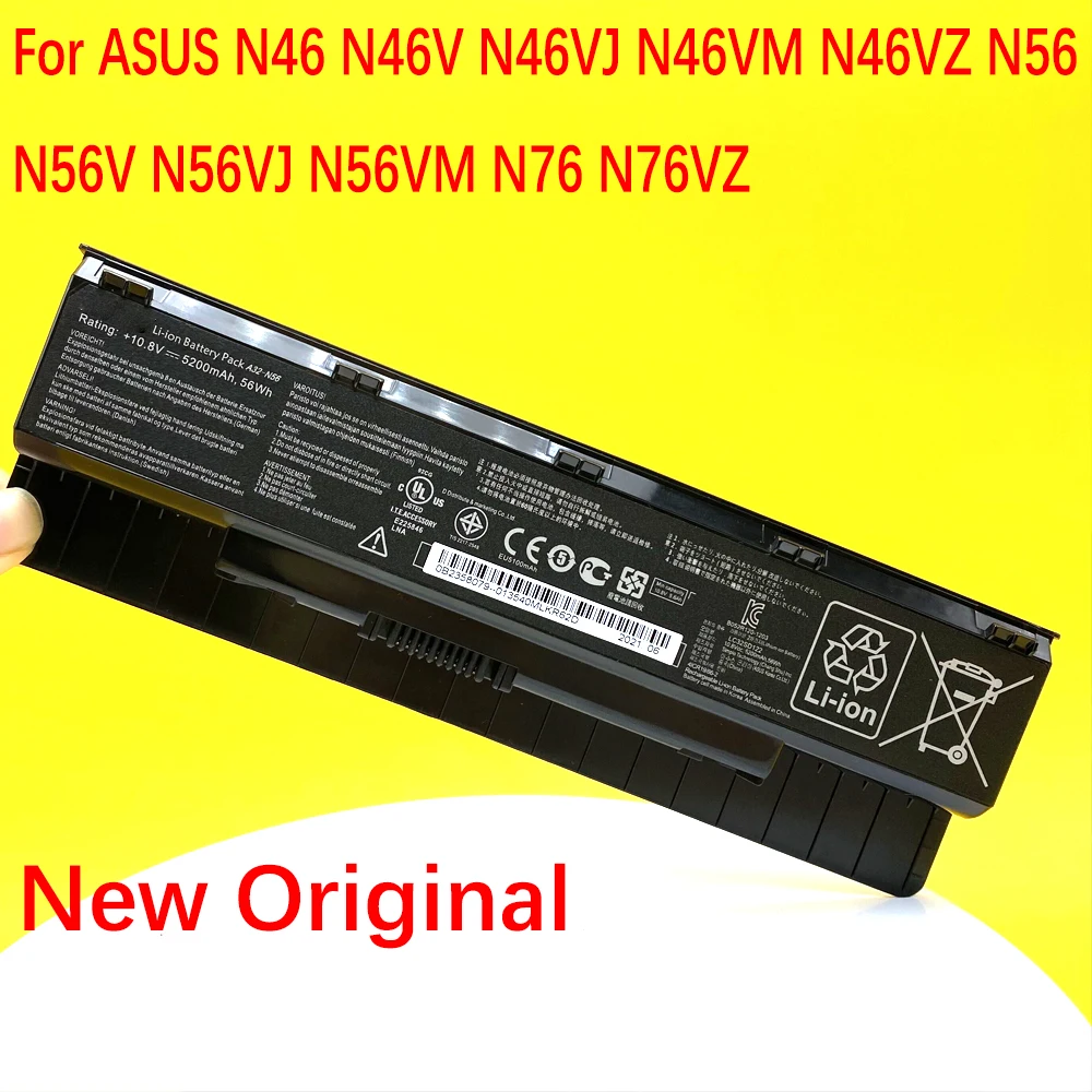 NEW Original A32-N56 For ASUS N46 N46V N46VJ N46VM N46VZ N56 N56V N56VJ N56VM N76 N76VZ A31-N56 A33-N56 Laptop Battery
NEW Original A32-N56 For ASUS N46 N46V N46VJ N46VM N46VZ N56 N56V N56VJ N56VM N76 N76VZ A31-N56 A33-N56 Laptop Battery
