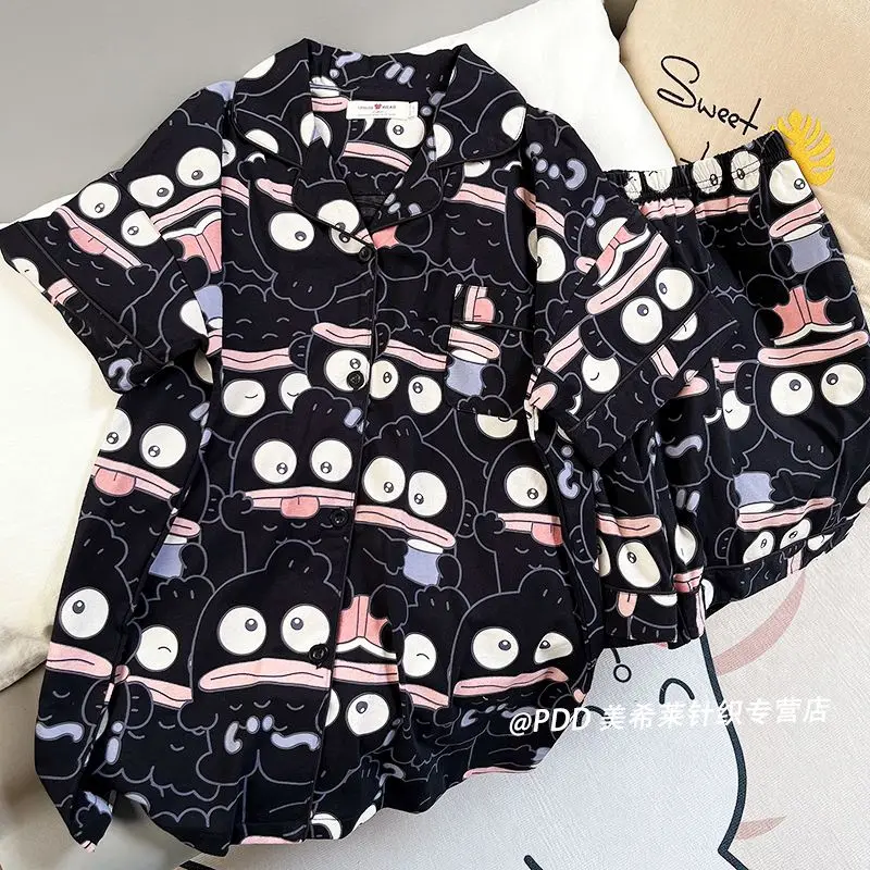 Anime Kawaii Sanrio Hangyodon New Cute Cartoon Casual Pajamas Women's Summer Cotton Short-Sleeved Cardigan Short-Sleeved Shorts
Anime Kawaii Sanrio Hangyodon New Cute Cartoon Casual Pajamas Women's Summer Cotton Short-Sleeved Cardigan Short-Sleeved Shorts
