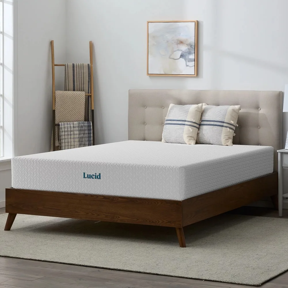 Lucid Refresh 10" Dual-Layered Gel Memory Foam Mattress, Firm, Queen Memory Foam Mattress Bedroom Furniture
Lucid Refresh 10" Dual-Layered Gel Memory Foam Mattress, Firm, Queen Memory Foam Mattress Bedroom Furniture