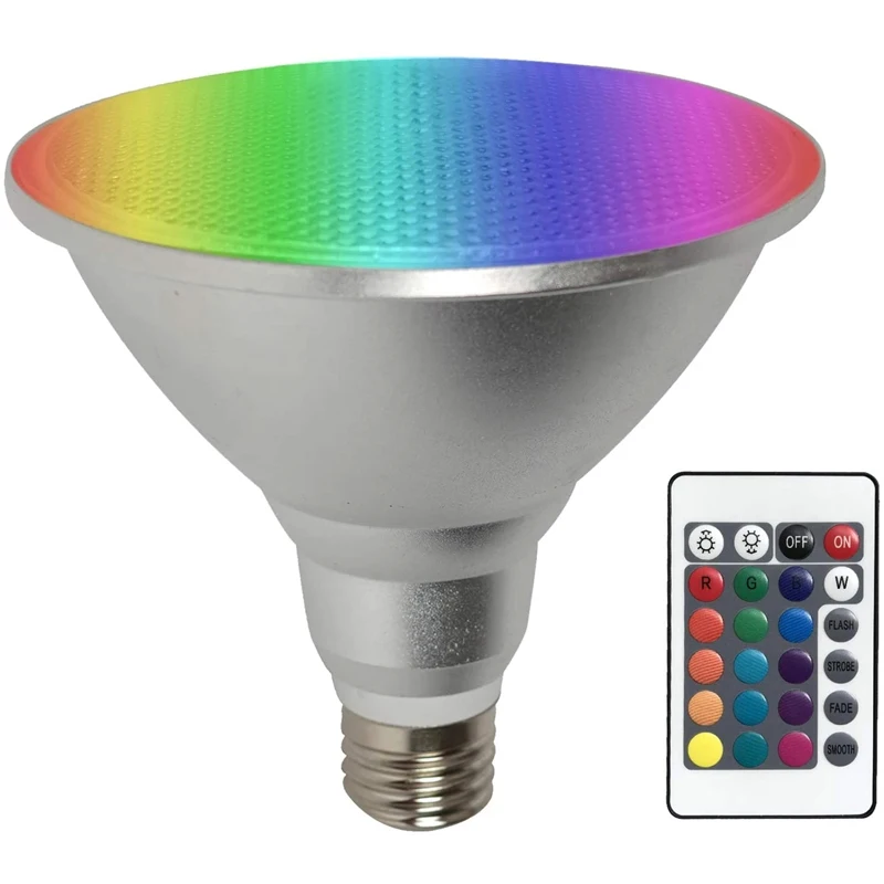 

Super Bright E27 30W/20W RGB PAR38 Waterproof IP65 Dimmable LED SpotLight Bulb Lamp Indoor Lighting Home Decoration AC85-265V