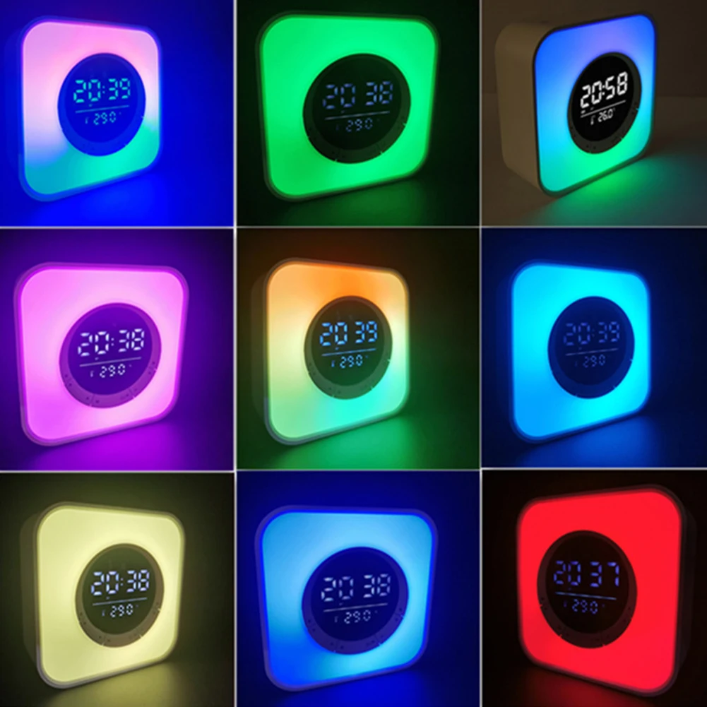 Adjustable Brightness RGB Digital Alarm Clock LED Light ABS Bedroom Kids -compatible Gift Wireless Speaker 10 Colors
Adjustable Brightness RGB Digital Alarm Clock LED Light ABS Bedroom Kids -compatible Gift Wireless Speaker 10 Colors
