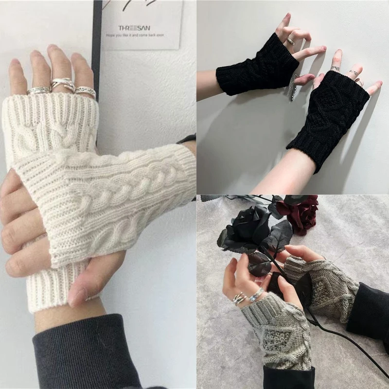 Knitted UV Protection Half Finger Gloves Women Arm Warmers Solid Color Warm Half Finger Mittens with Solid Color Design DXAA
Knitted UV Protection Half Finger Gloves Women Arm Warmers Solid Color Warm Half Finger Mittens with Solid Color Design DXAA