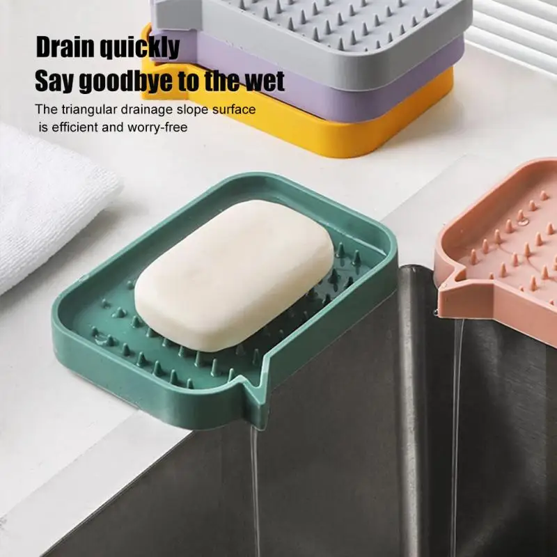Silicone Soap Dishes Home Portable Non Slip Self Draining Keep Dry Organizer Box High Quality Bathroom Soap Container Holder
Silicone Soap Dishes Home Portable Non Slip Self Draining Keep Dry Organizer Box High Quality Bathroom Soap Container Holder