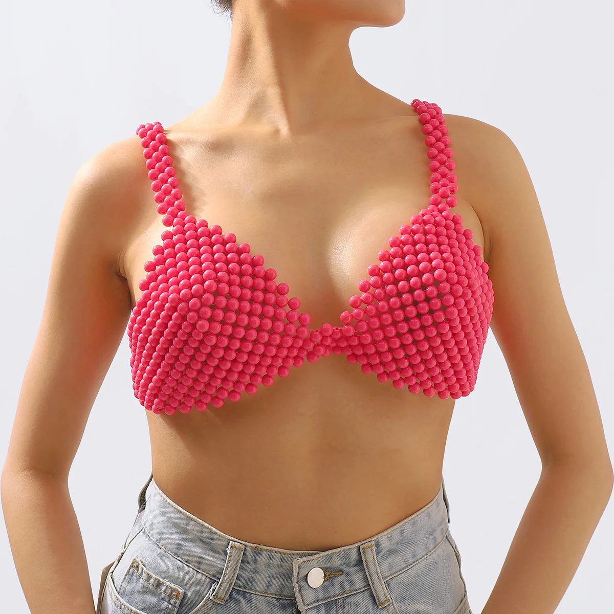 New Beaded Pearl Top Corset Chest Bra Lingerie Chain Women Summer Bikini Elegant Festival Nightclub Body Jewelry Y2K Accessories 
New Beaded Pearl Top Corset Chest Bra Lingerie Chain Women Summer Bikini Elegant Festival Nightclub Body Jewelry Y2K Accessories
