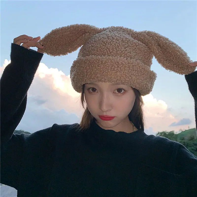1pc Draping Rabbit Ears Cashmere Hat Women Autumn And Winter Knitted Wool Hat Winter Thicken Warm Korean Version Of Japanese Hat
1pc Draping Rabbit Ears Cashmere Hat Women Autumn And Winter Knitted Wool Hat Winter Thicken Warm Korean Version Of Japanese Hat