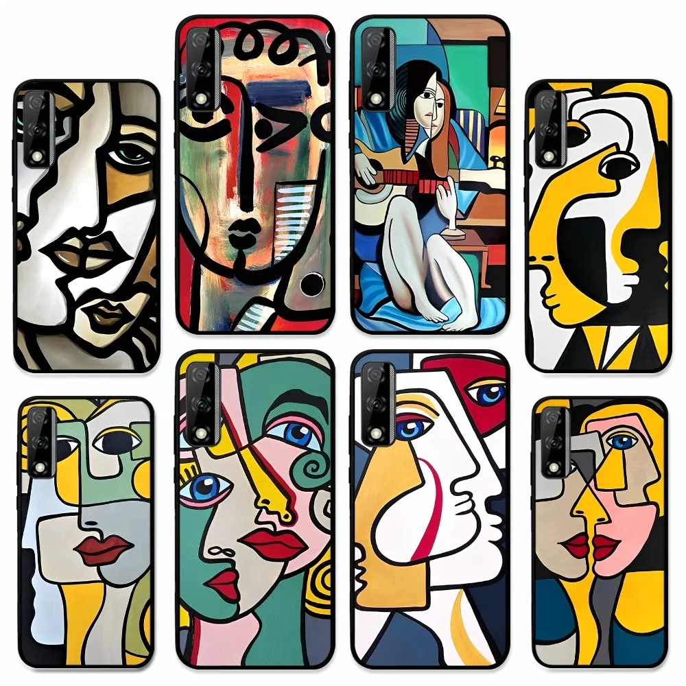 

Picasso Abstract Art Painting Phone Case For Huawei Y9 6 7 5 Prime Enjoy 7s 7 8 plus 7a 9e 9plus 8E Lite Psmart Shell