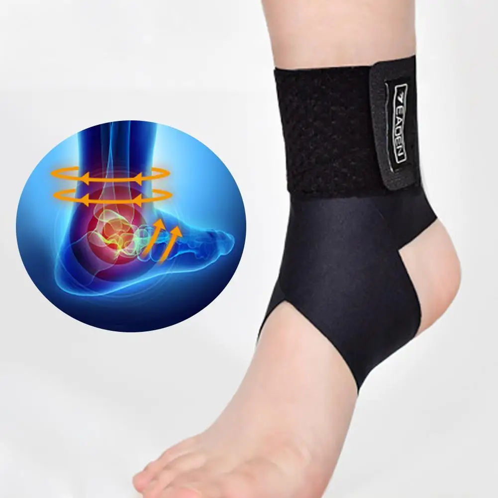 

1pc Ultrathin High-Elastic Ankle Wrap Adjustable Compression Ankle Support Brace For Running Football Basketball Tennis Sprains