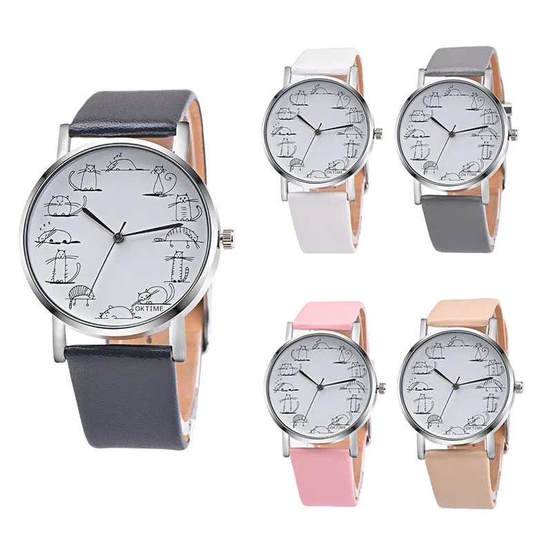 Watch Women Watches Relogio Feminino Lovely Cartoon Cat Leather Analog Quartz Female Clock Montre Femme 2022
Watch Women Watches Relogio Feminino Lovely Cartoon Cat Leather Analog Quartz Female Clock Montre Femme 2022