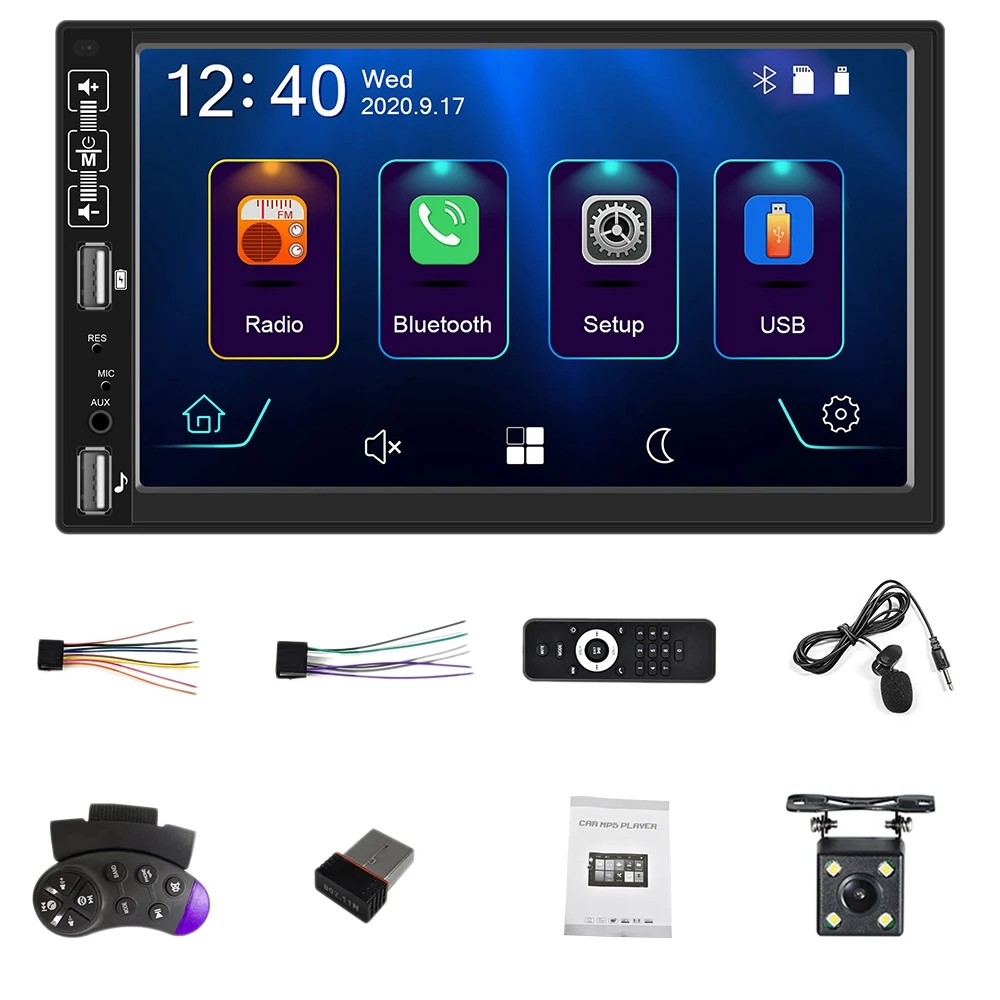 2 Din Carplay Android Auto Car Radio Universal 7 inch for- Nissan Kia Toyota MP5 Player USB Port with Camera
2 Din Carplay Android Auto Car Radio Universal 7 inch for- Nissan Kia Toyota MP5 Player USB Port with Camera