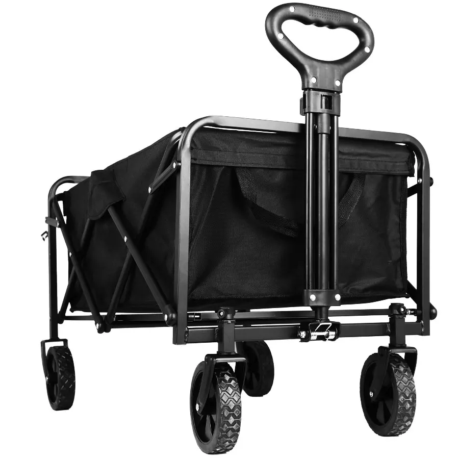

All Terrain Utility Wagon Cart Cart Folding Trolley With Wheels Handcart Troley Garden Carts Shopping Bag Portable Stroller Home