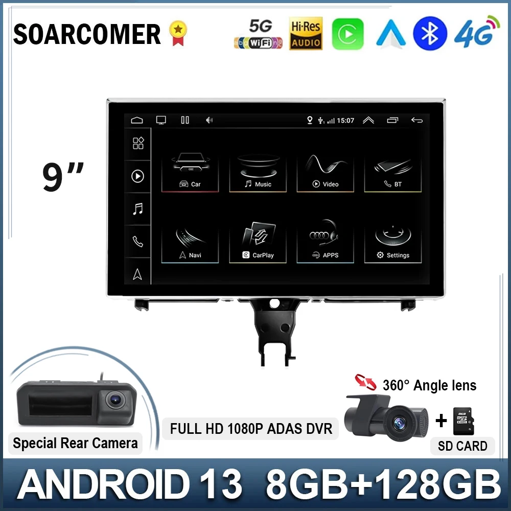 Автомобильная Мультимедийная стереосистема 9 дюймов Android 13 для Audi A6 C7 A7 2012 - 2018 WIFI Carplay IPS сенсорный экран GPS Navi
Автомобильная Мультимедийная стереосистема 9 дюймов Android 13 для Audi A6 C7 A7 2012 - 2018 WIFI Carplay IPS сенсорный экран GPS Navi