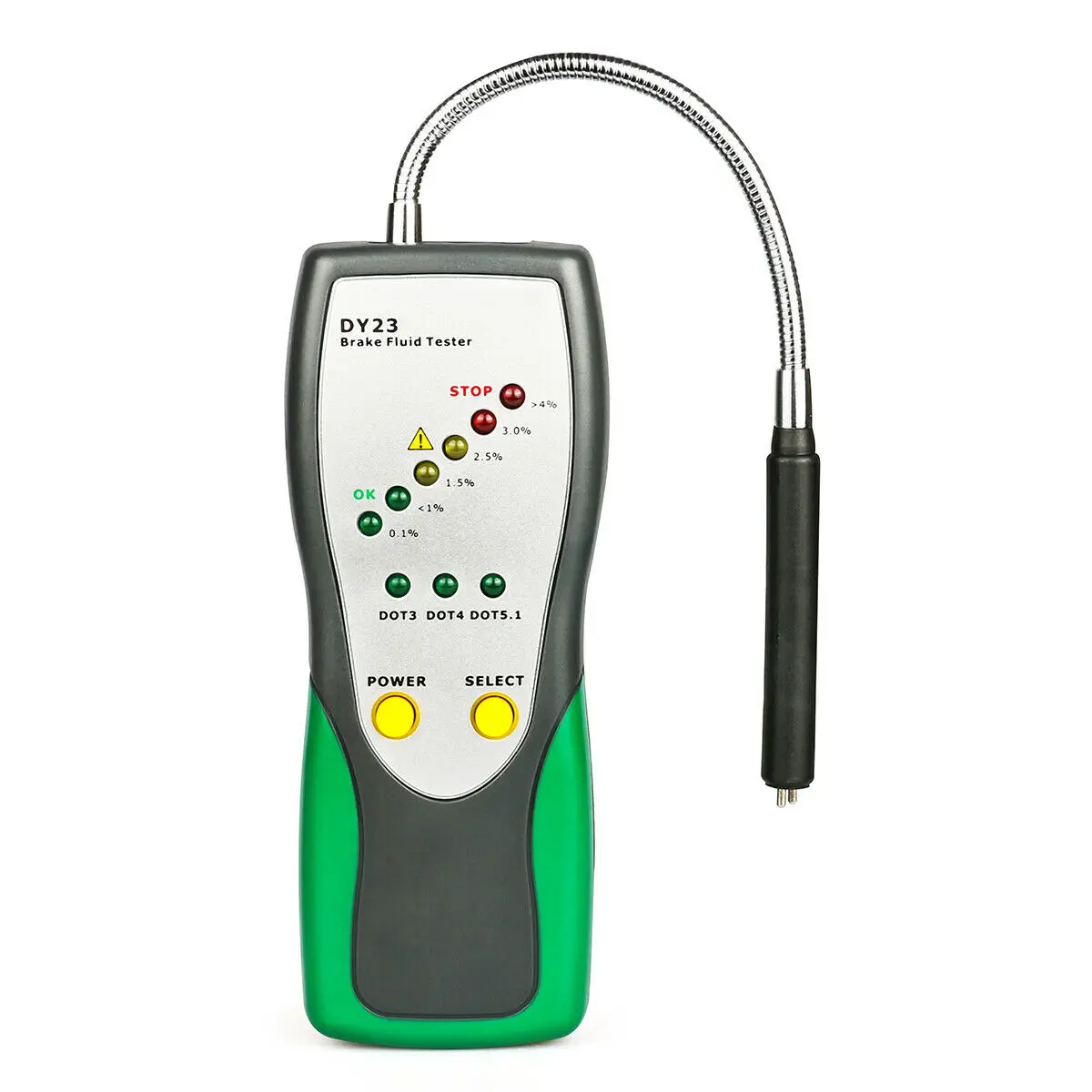 Car Brake Fluid Tester Brake Oil Testing Tool Water Content Accurate Test Inspection Oil Quality Detector Double Alarm DOT3/4/5
Car Brake Fluid Tester Brake Oil Testing Tool Water Content Accurate Test Inspection Oil Quality Detector Double Alarm DOT3/4/5