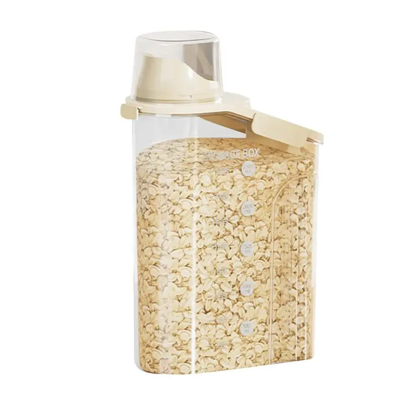 Kitchen Supplies Food Storage Bucket 2.4/2kg Portable Moistureproof Storage Tank With Scale Cup Food Bucket Plastic Container
Kitchen Supplies Food Storage Bucket 2.4/2kg Portable Moistureproof Storage Tank With Scale Cup Food Bucket Plastic Container