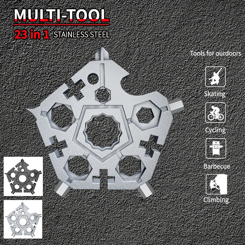 23-In-1 Multifunctional EDC Portable Universal Snowflake Torque Wrench Mini Keychain Screwdriver Outdoor Hiking Camping Gear
23-In-1 Multifunctional EDC Portable Universal Snowflake Torque Wrench Mini Keychain Screwdriver Outdoor Hiking Camping Gear