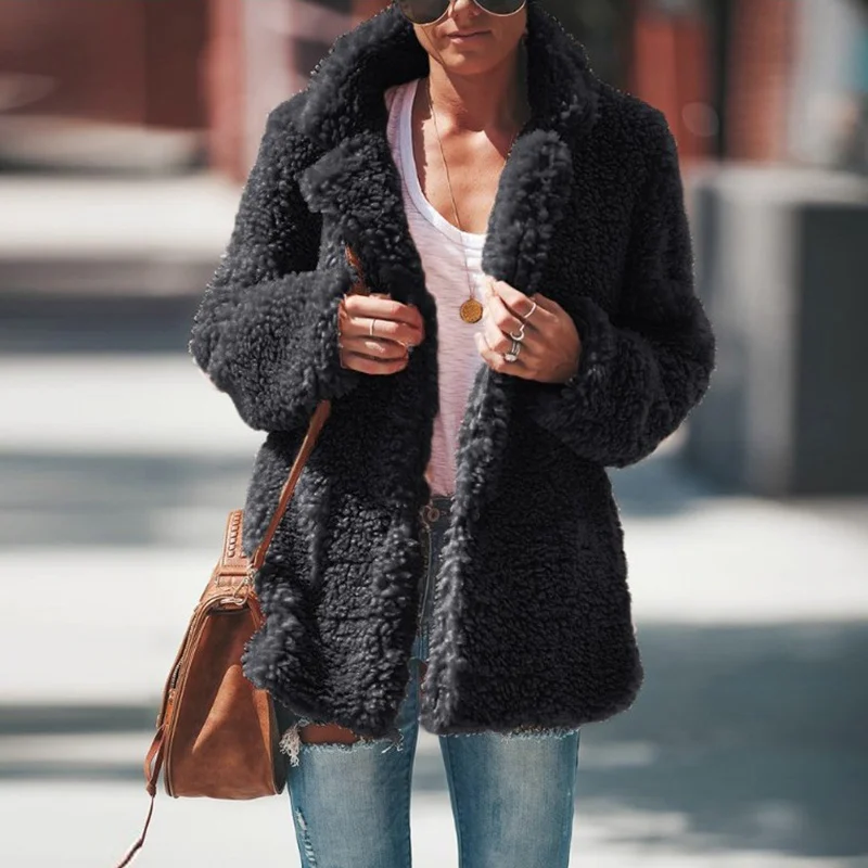 Turn Down Collar Winter Coat For Women Long Sleeves Solid Single Breasted Buttons Women's Jackets 2021 Winter Fashion New Coats
Turn Down Collar Winter Coat For Women Long Sleeves Solid Single Breasted Buttons Women's Jackets 2021 Winter Fashion New Coats