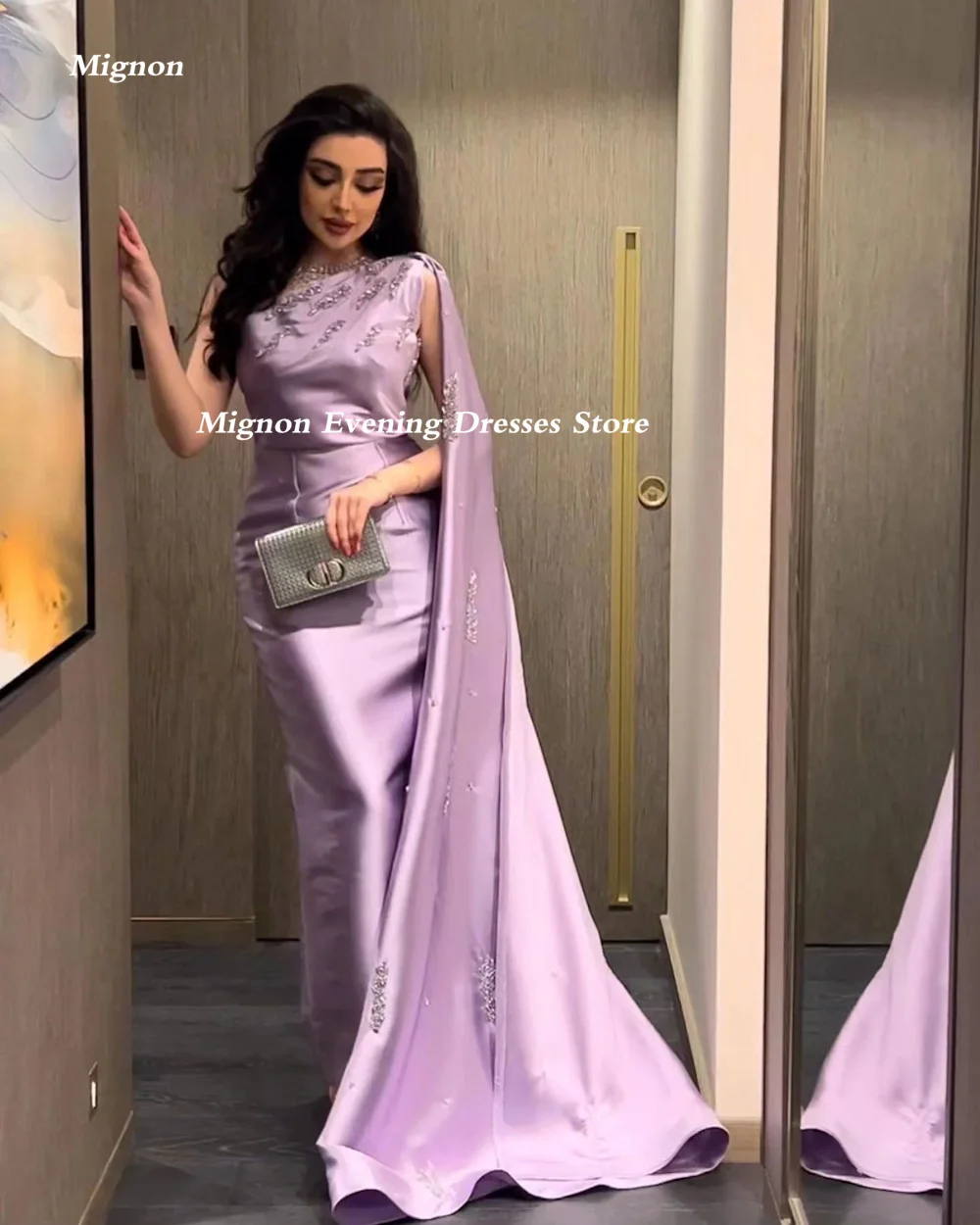 Mignon Satin Prom Gown Mermaid Evening Asymmetrical Formal Ruffle Sequins Elegant Party Dresses for Women 2023
Mignon Satin Prom Gown Mermaid Evening Asymmetrical Formal Ruffle Sequins Elegant Party Dresses for Women 2023