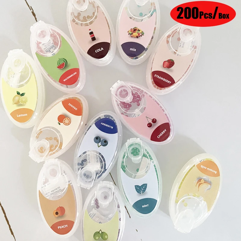 200pcs Mix Fruit Flavor Menthol Capsule Mint Beads Explosion Cigarette Pops Crush Ball Filter For Smoking Holder Accessories
200pcs Mix Fruit Flavor Menthol Capsule Mint Beads Explosion Cigarette Pops Crush Ball Filter For Smoking Holder Accessories
