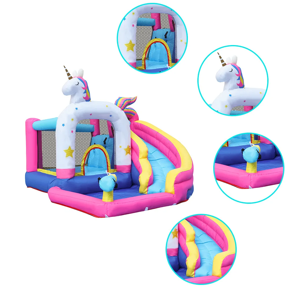 Inflatable Jumping Castle Water Park Inflatable Unicorn Bouncer Combo With Slide And Pool For Kids
Inflatable Jumping Castle Water Park Inflatable Unicorn Bouncer Combo With Slide And Pool For Kids