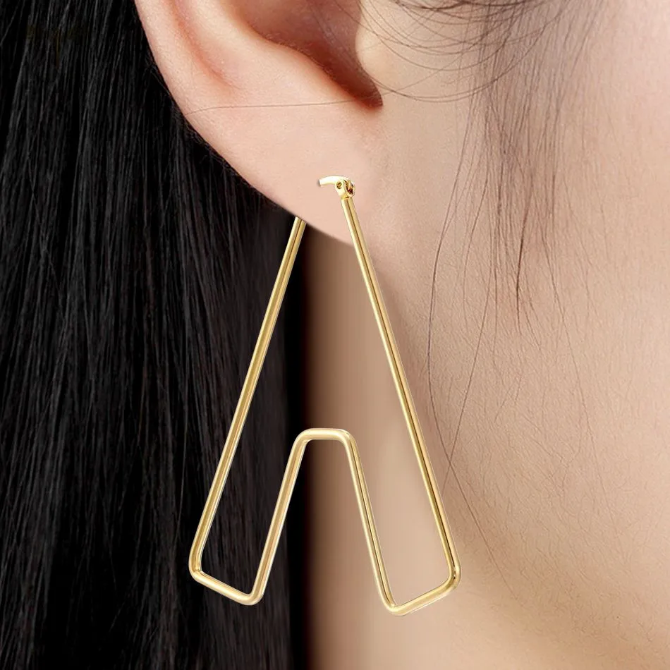Initial Letter Earrings Hyperbole Large Hoop Earrings 70mm Big A B C Word Golden Stainless Steel Jewelry for Women Ear Rings
Initial Letter Earrings Hyperbole Large Hoop Earrings 70mm Big A B C Word Golden Stainless Steel Jewelry for Women Ear Rings