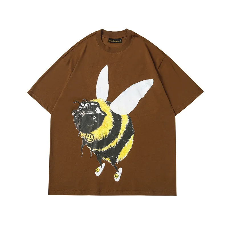 Drew House T-shirts Men Women Summer New Men's Smiley Bee Print Short Sleeve O-Neck T-Shirt TShirt Streetwear Tops Tee TShirts
Drew House T-shirts Men Women Summer New Men's Smiley Bee Print Short Sleeve O-Neck T-Shirt TShirt Streetwear Tops Tee TShirts