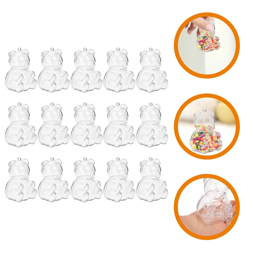 15 Pcs Transparent Candy Box Bear Shape Containers Small Party Treats Plastic Food Ps Adorable Cases
15 Pcs Transparent Candy Box Bear Shape Containers Small Party Treats Plastic Food Ps Adorable Cases