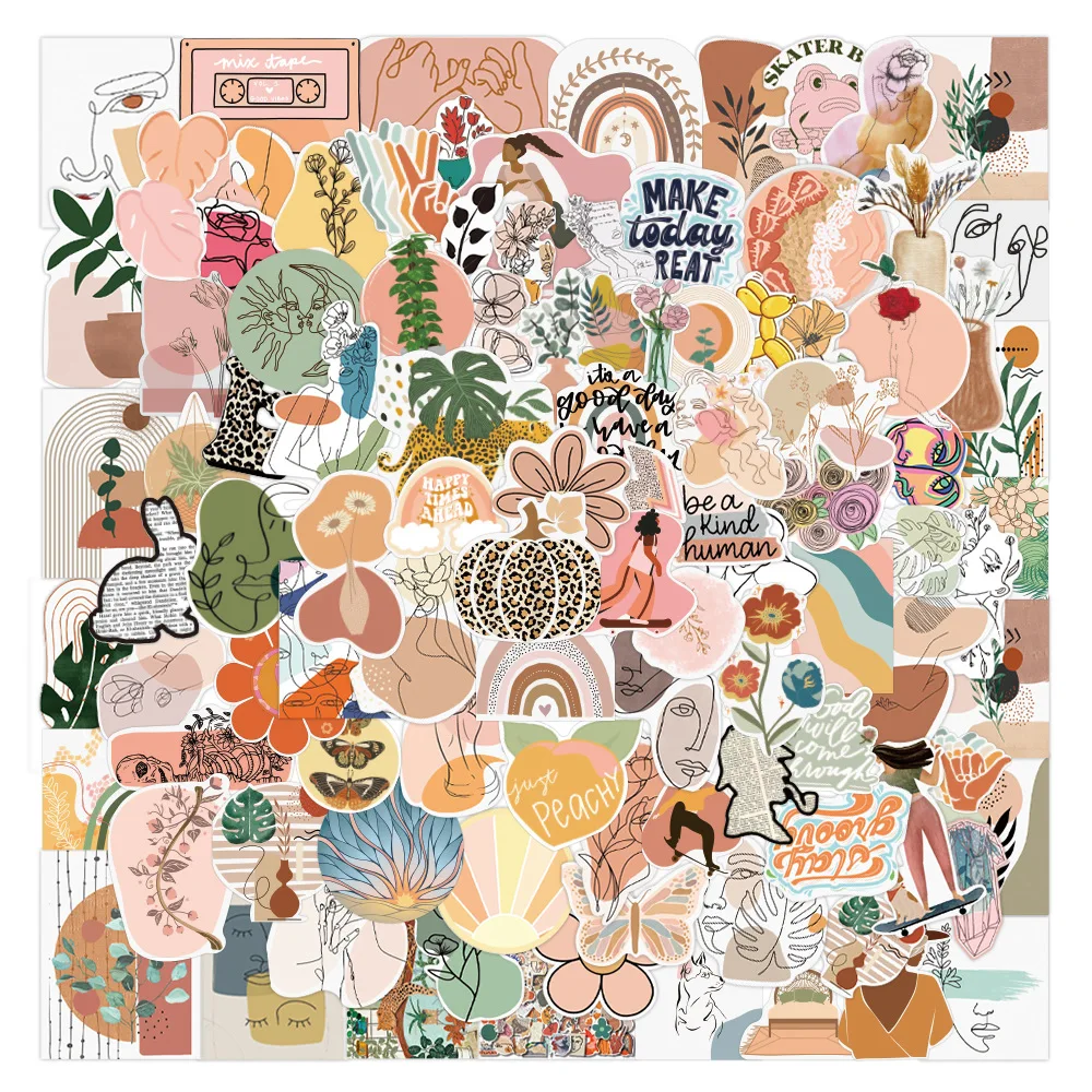 50pcs Cute Cartoon Art Bohemian Aesthetic Stickers Graffiti Decals Scrapbooking Laptop Phone Funny Sticker for Kids Girls
50pcs Cute Cartoon Art Bohemian Aesthetic Stickers Graffiti Decals Scrapbooking Laptop Phone Funny Sticker for Kids Girls