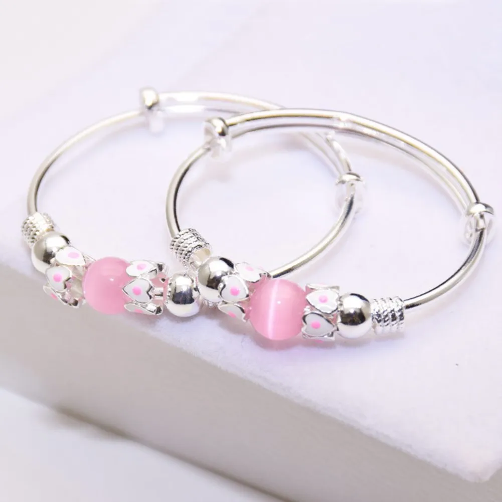 Bracelet Girls Fashion Opal Sterling Silver Bracelet To Baby Full Moon Gift Push Pull Hand Accessories
Bracelet Girls Fashion Opal Sterling Silver Bracelet To Baby Full Moon Gift Push Pull Hand Accessories