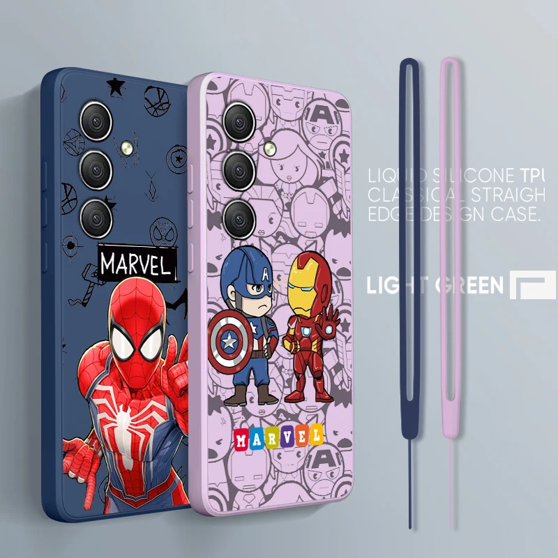 Marvel Hero Cartoon Spiderman For Samsung A34 A14 A52S A54 A23 A13 A73 A03Core A22 4G 5G Liquid Rope Silicone Phone Case
Marvel Hero Cartoon Spiderman For Samsung A34 A14 A52S A54 A23 A13 A73 A03Core A22 4G 5G Liquid Rope Silicone Phone Case