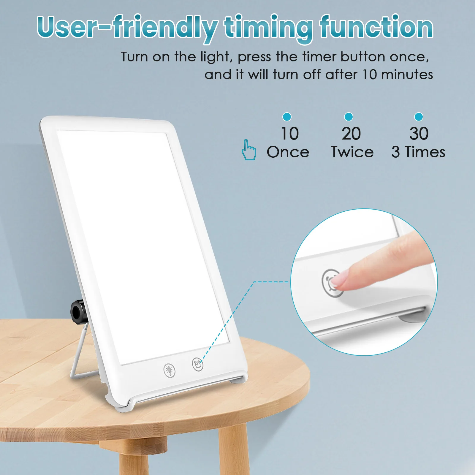 12W Light Therapy Lamp Light Therapy UV-Free Sun Lamp Touch Control Timer Function Adjustable Brightness Color Temperature
12W Light Therapy Lamp Light Therapy UV-Free Sun Lamp Touch Control Timer Function Adjustable Brightness Color Temperature