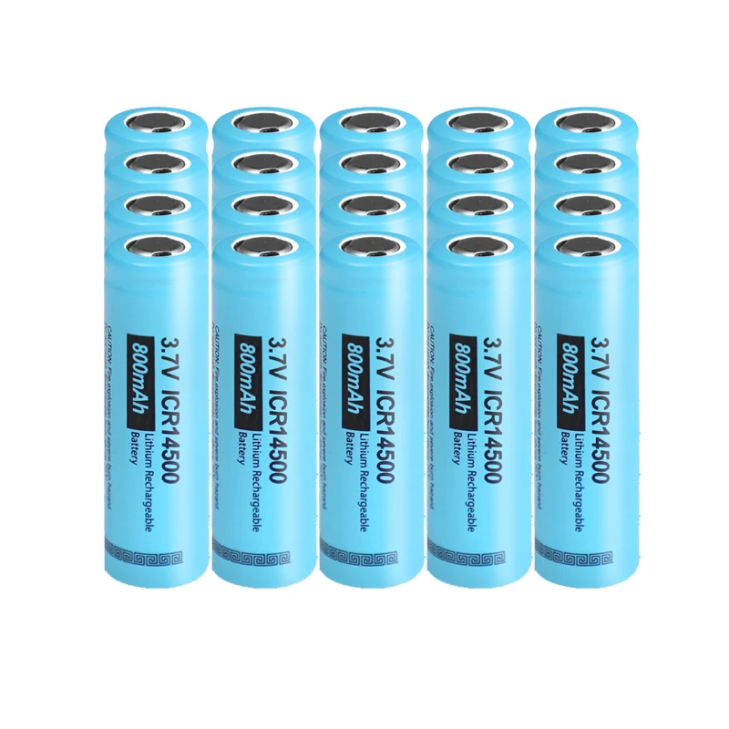 20PC PKCELL 14500 AA Battery Lithium Cell 800mAh 3.7V Li-ion Rechargeable Batteries for Led Flashlight Headlamps Torch Mouse
20PC PKCELL 14500 AA Battery Lithium Cell 800mAh 3.7V Li-ion Rechargeable Batteries for Led Flashlight Headlamps Torch Mouse