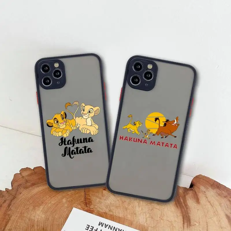 Hakuna Matata Lion King Phone Case For iphone 13 12 11 Pro Max Mini XS 8 7 Plus X SE 2020 XR Matte Transparent Cover
Hakuna Matata Lion King Phone Case For iphone 13 12 11 Pro Max Mini XS 8 7 Plus X SE 2020 XR Matte Transparent Cover