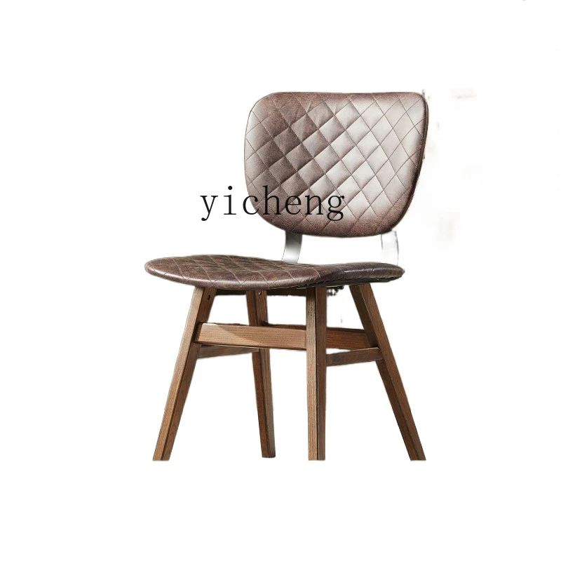 ZC Vintage Distressed Leather Dining Chair Antique Style Household Solid Wood Armchair Soft Bag Leisure Chair
ZC Vintage Distressed Leather Dining Chair Antique Style Household Solid Wood Armchair Soft Bag Leisure Chair