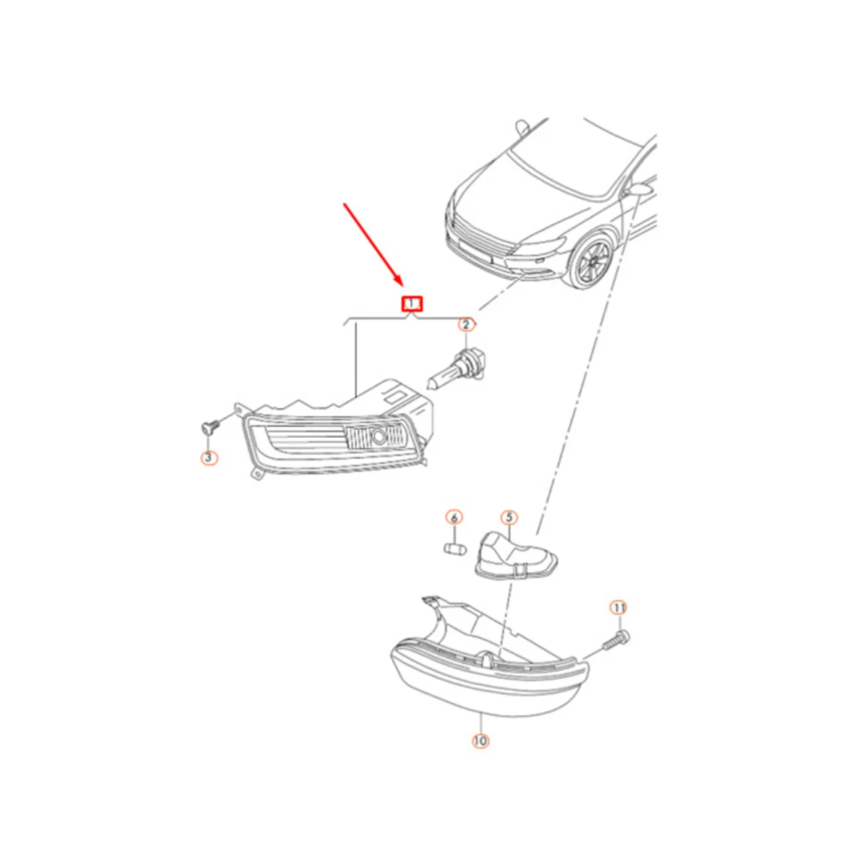 Left Front Bumper Fog Light Assembly 3C8941799 for VW Passat CC 2012-2017 Car Fog Lamp Styling with Halogen Bulb
Left Front Bumper Fog Light Assembly 3C8941799 for VW Passat CC 2012-2017 Car Fog Lamp Styling with Halogen Bulb