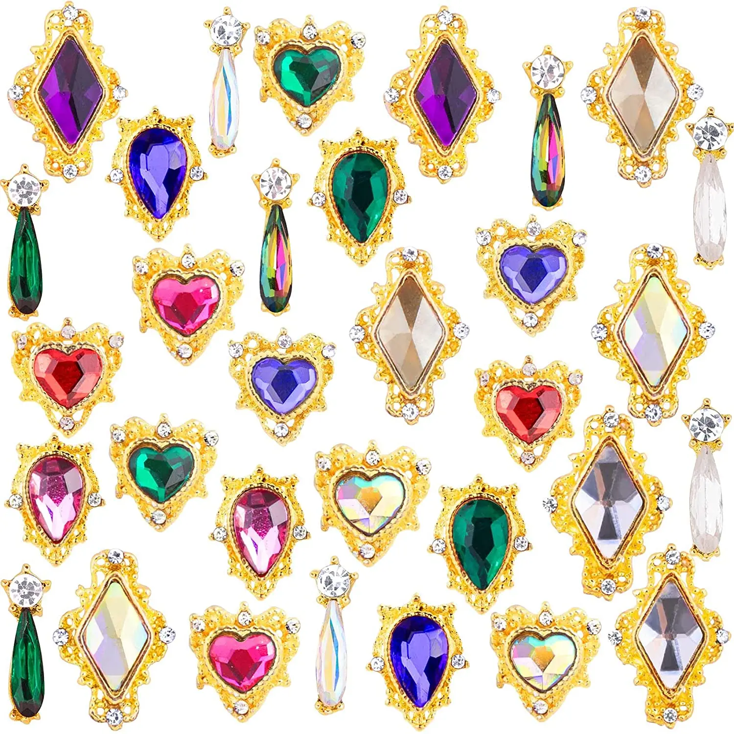 100PCS nail charms | rhinestones nails | nail jewellery | 3D nails | heart nail charms | golden nails | XXL Heart Crystal nails
100PCS nail charms | rhinestones nails | nail jewellery | 3D nails | heart nail charms | golden nails | XXL Heart Crystal nails