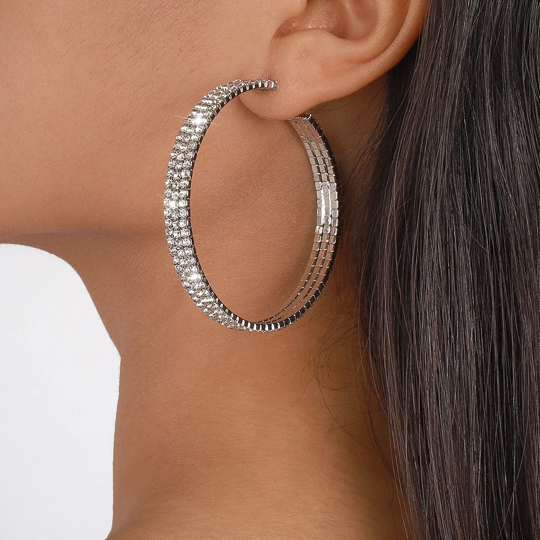 Ingemark Luxury Shiny Rhinestone Hoop Earrings for Women Dinner Party Wedding Sexy Circle Round Earrings Jewelry Accessories New
Ingemark Luxury Shiny Rhinestone Hoop Earrings for Women Dinner Party Wedding Sexy Circle Round Earrings Jewelry Accessories New