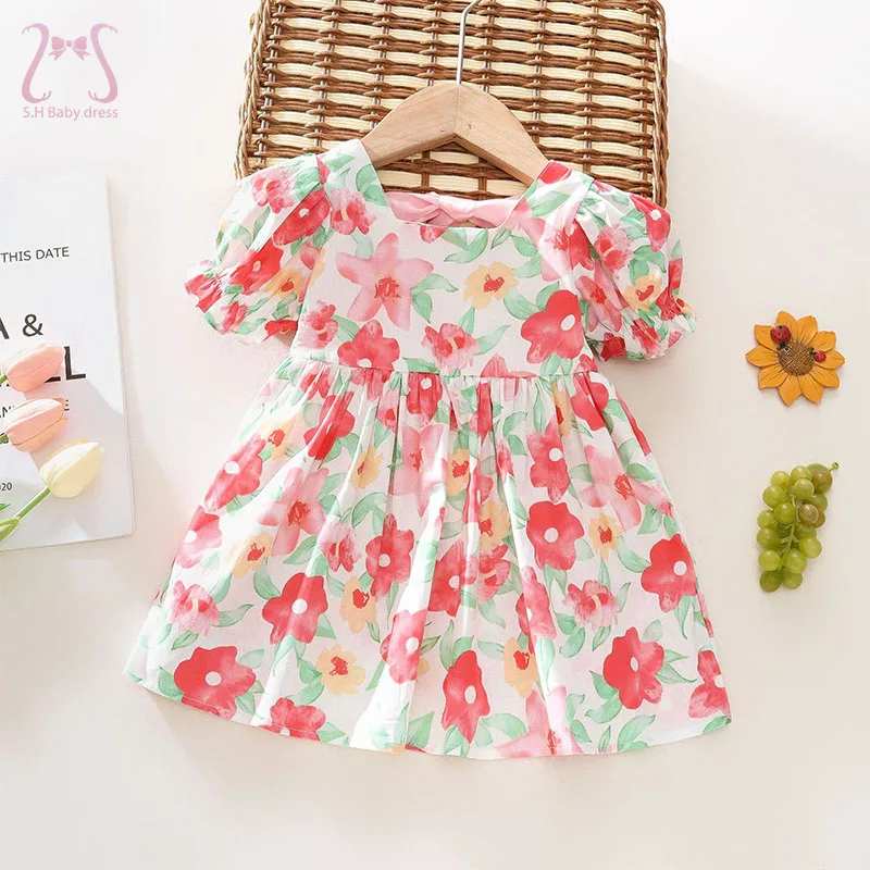 Sweet Ink Flower Baby Girl Dress Puff Sleeve Ribbon Children's Clothes Summer Cool Breathable Toddler Costume 0 To 3 Years Old
Sweet Ink Flower Baby Girl Dress Puff Sleeve Ribbon Children's Clothes Summer Cool Breathable Toddler Costume 0 To 3 Years Old