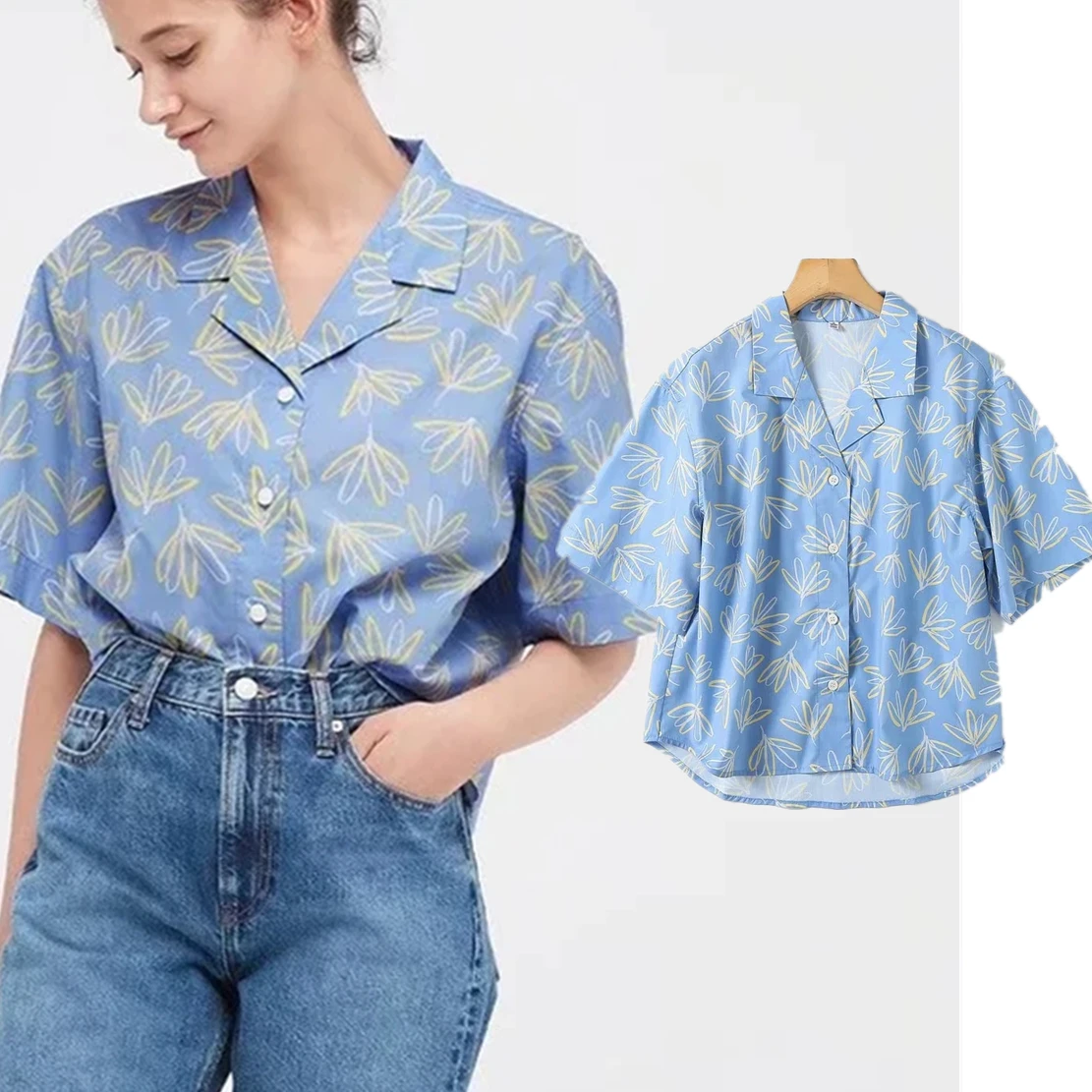 Maxdutti Japanese Indie Folk Tropical Print Blouse Casual Short Shirt 2022 Summer Beach Blouse Women Tops
Maxdutti Japanese Indie Folk Tropical Print Blouse Casual Short Shirt 2022 Summer Beach Blouse Women Tops
