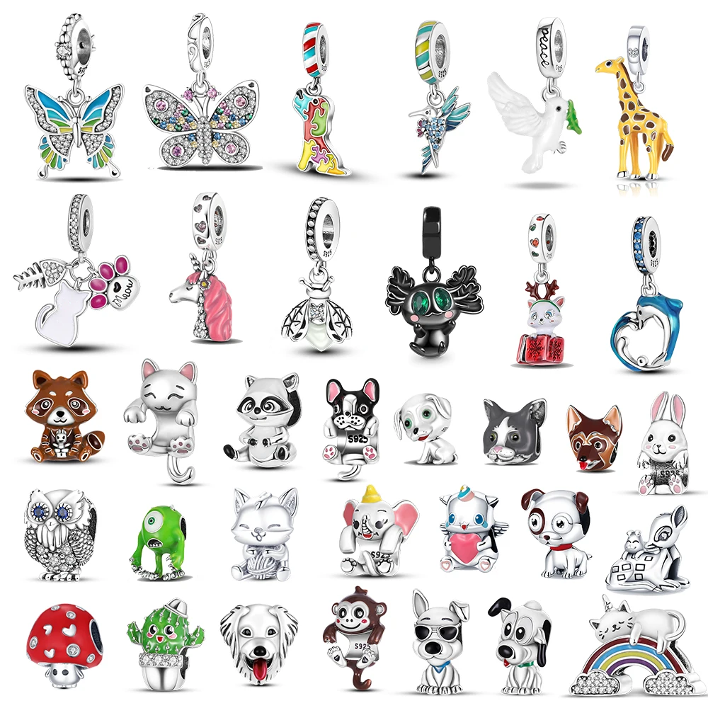 Sterling 925 silver Butterfly puppy animal series beads charms fit Pandora 925 Original bracelet bead for jewelry making
Sterling 925 silver Butterfly puppy animal series beads charms fit Pandora 925 Original bracelet bead for jewelry making