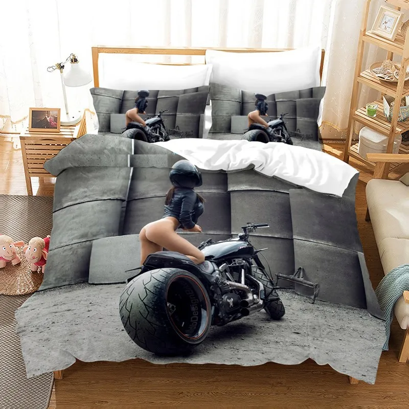 HD Printing Sexy Beauty Bedding Set Car Bed Cover for Adult Man Soft Microfiber Duvet Cover Decorative with Pillowcases
HD Printing Sexy Beauty Bedding Set Car Bed Cover for Adult Man Soft Microfiber Duvet Cover Decorative with Pillowcases