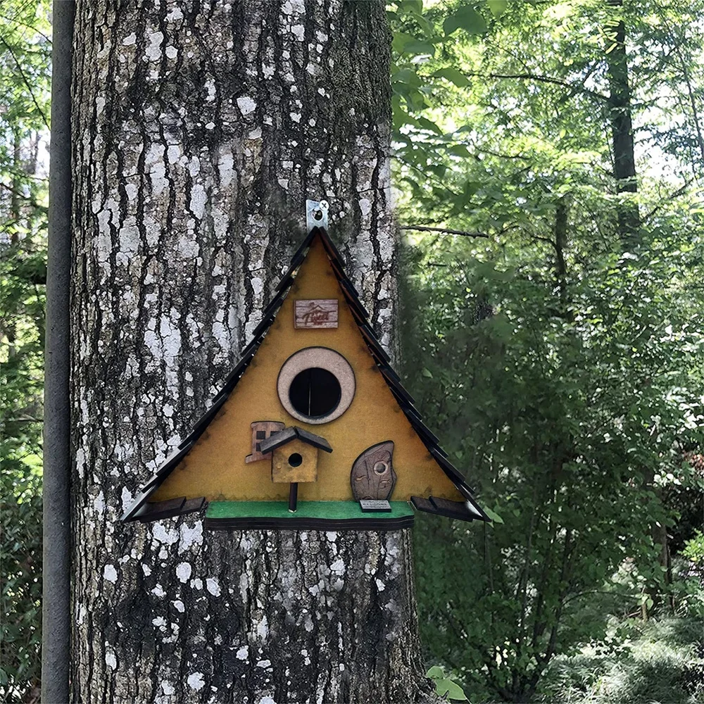 Outdoor Wood Birdhouse Garden Country Cottages Bird House Decorative Nesting Box for Small Birds Environmental Pendant
Outdoor Wood Birdhouse Garden Country Cottages Bird House Decorative Nesting Box for Small Birds Environmental Pendant