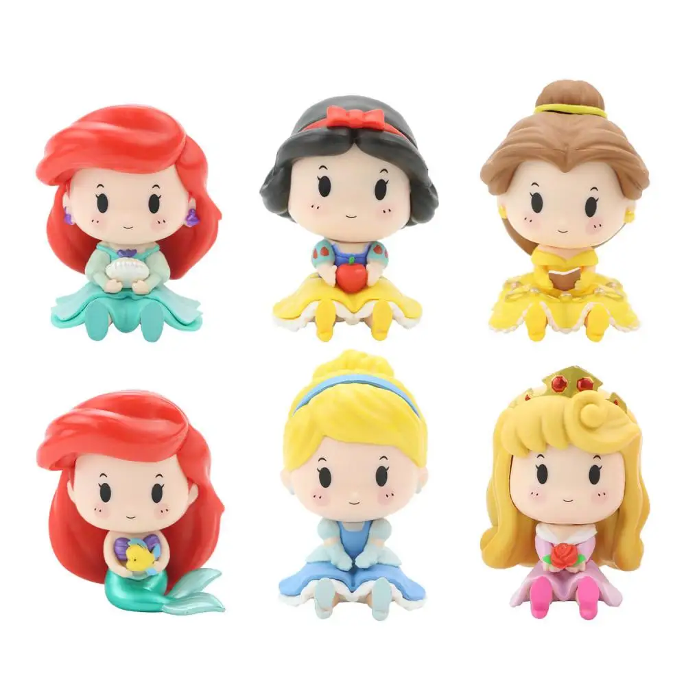 6 шт., Игрушечная модель Принцессы Disney, Белоснежка Ариэль, милая мультяшная кукла, украшения, подарки, версия Q, фигурка, игрушки из ПВХ
6 шт., Игрушечная модель Принцессы Disney, Белоснежка Ариэль, милая мультяшная кукла, украшения, подарки, версия Q, фигурка, игрушки из ПВХ