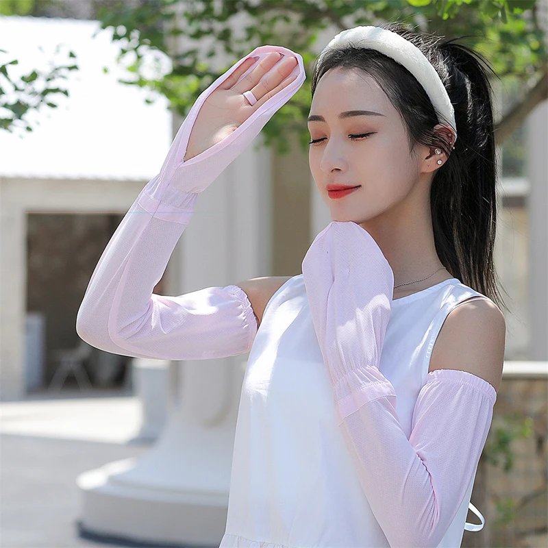 Summer Sunscreen Arm Sleeve Women Arm Cover Ice Sun UV Protection Gloves Arm Cuffs Fingerless Outdoor Driving Gloves Hand Cover
Summer Sunscreen Arm Sleeve Women Arm Cover Ice Sun UV Protection Gloves Arm Cuffs Fingerless Outdoor Driving Gloves Hand Cover