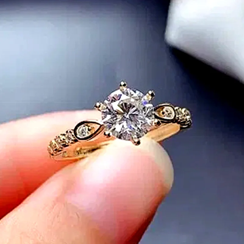 New Chic Gold Color Women Wedding Rings with Round Cubic Zirconia Elegant Accessories for Party Jewelry Female Statement Ring
New Chic Gold Color Women Wedding Rings with Round Cubic Zirconia Elegant Accessories for Party Jewelry Female Statement Ring